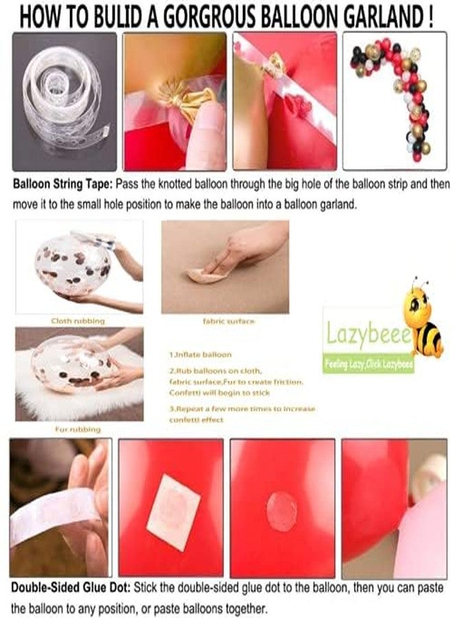Lazybeee مجموعة بالونات لايزيبي 112 قطعة من بالونات الكونفيتي البنفسجية واللافندر والأبيض، مثالية لأعياد الميلاد وحفلات الزفاف والذكرى السنوية وتزيين الحفلات | طقم قوس بالونات بنفسجي - Image 5